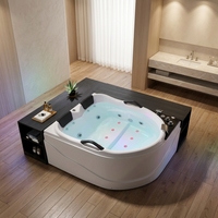 Baignoire Balnéo Autoportante Moderne, Spa Intérieur à Jets pour 2 Personnes, Thermostatique, en Acrylique, Idéale pour Club de Loisirs