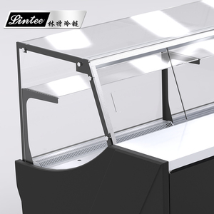 Siêu thị nhà hàng thịt hiển thị Máy làm lạnh làm mát không khí tủ lạnh dưới tủ đông multideck được xây dựng trong <span class=keywords><strong>Deli</strong></span> hiển thị thực phẩm - Product Image 4