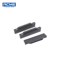 Insertos de ranurado de carburo de tungsteno de alto rendimiento con recubrimiento PVD ACME TDT/TDC/TDJ/TDXU2/3/4, herramienta de corte de torno CNC de doble cabeza