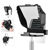 Téléprompteur portable KAMPHO pour smartphone avec support de téléphone et télécommande pour l'enregistrement vidéo, la diffusion en direct et les interviews
