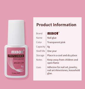 Colle à ongles professionnelle en gros 8g super résistante, agent de décollement de haute qualité, colle durable pour la décoration des ongles en acrylique et les faux ongles - Product Image 4