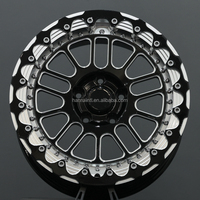 Roues de course en alliage bleu et noir 5x120 15x10 17x11 17x10 2 pièces forgées Beadlock roues de traînée 5x114.3 pour Mustang Supra