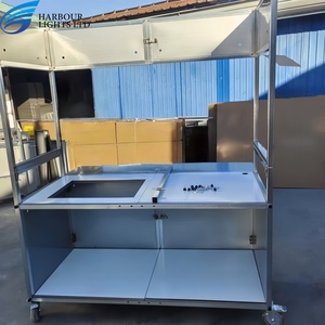 Commercial Move Metal <strong>Food</strong> Truck Stainless Steel Snacks <strong>Stand</strong> Portable Street Stall Foldable <strong>Food</strong> Cart <strong>Selling</strong> Cart With Wheels - Product Image 6