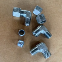 Adaptateurs de raccordement de tuyau hydraulique en acier inoxydable WE-NPT, connecteur de tuyau hydraulique femelle NPT, adaptateur de tuyau métrique coudé à 90 degrés
