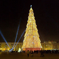 Décoration de centre commercial, éclairage LED géant personnalisé, arbre de Noël artificiel géant