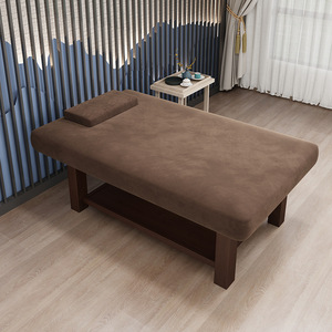 Table de massage moderne rembourrée avec cadre en bois, canapé de thérapie, mobilier de salon de traitement - Product Image 1