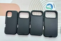 Étui de téléphone portable robuste 3 en 1 antichoc avec clip de ceinture, emballage de vente au détail, pour iPhone 17 16 15 14 13 12