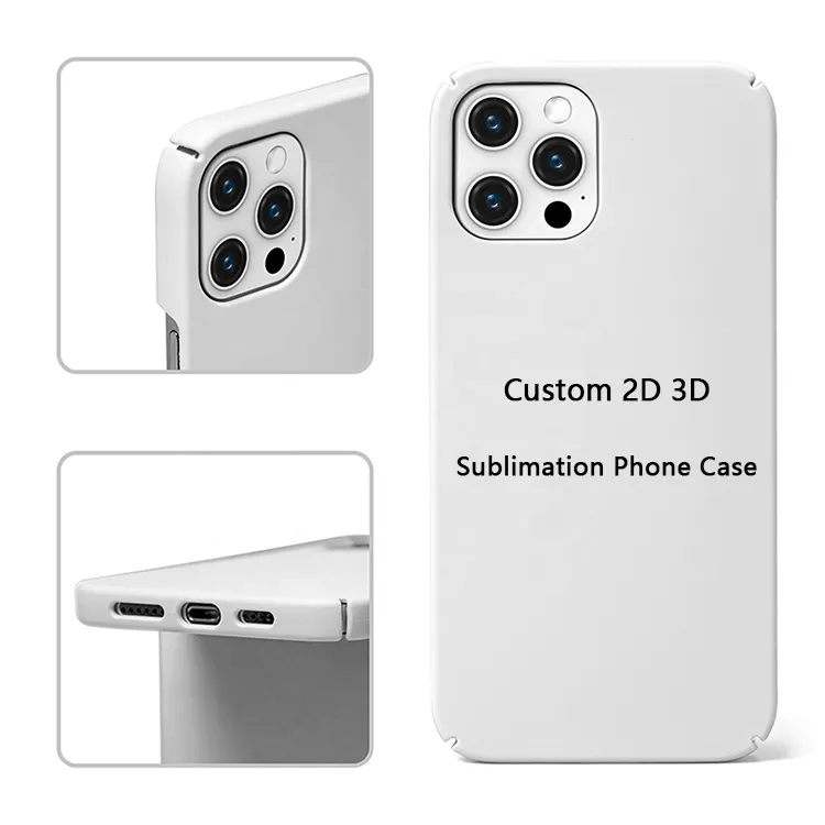 Sublimation Blanks Mobile Phone Case PC Back Cover 2D 3D Sublimation Cell Phone Cases For Iphone 14 12 13 Pro Max