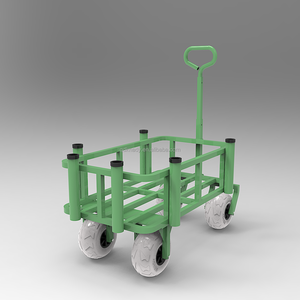 Carrello da Pesca in Alluminio Pieghevole con Quattro Ruote Gonfiabili, Capacità di Carico 100kg, Portatile, Personalizzabile OEM, per Pesca in Spiaggia - Product Image 2