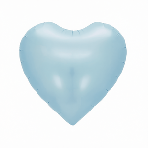 Ballon Cœur Bleu 45 cm en Mylar Jetable pour Fête, Décorations de Fête pour Bébé - Product Image 4