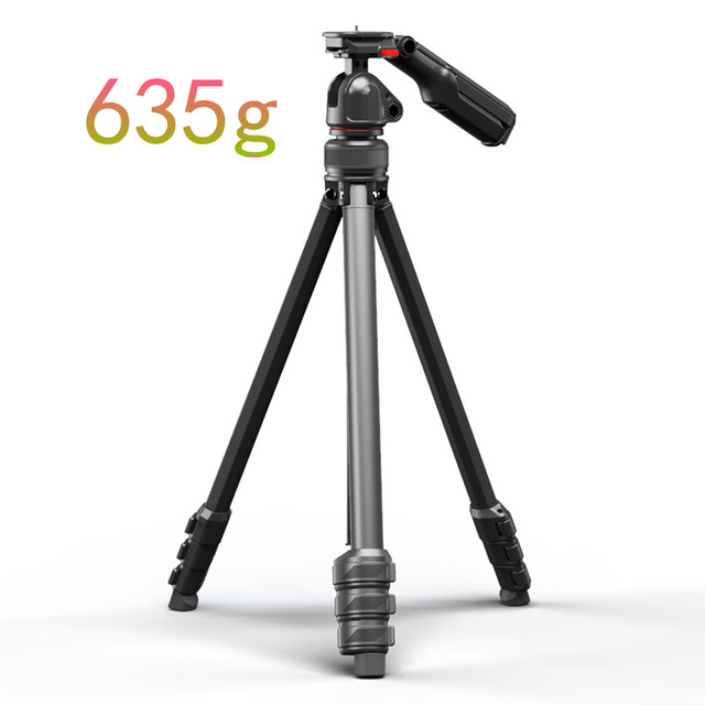 E-reise 2 in 1 635g Camera Phone Video Tripod Stand with 360° Rotatable Ball Head and Hidden Cold Shoe Phone Holder