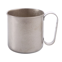 Mug en titane 320 ml, mug à café de camping, tasse à eau avec logo personnalisé, tasse d'extérieur pour la randonnée, la cuisine et le backpacking