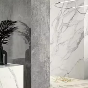 Panneaux muraux en marbre UV de haute qualité, panneaux en PVC imperméables <span class=keywords><strong>pour</strong></span> le salon d'un appartement, mur de fond de télévision - Product Image 1