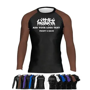 SAKYA Langarm Rash guard UPF50 Swim Shirt Anti-Chlor Rash Weste Schnellt rocknende Rashie Unisex Surfing Rash Guard