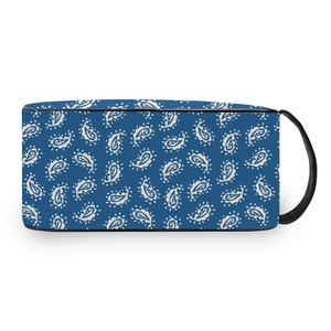 Top Quality Customs logo Blue Wash <b>Cosmetic</b> <b>Bags</b> Portable Toiletry <b>Bags</b> <b>Large</b> Size for Travel on Sale - Product Image 3