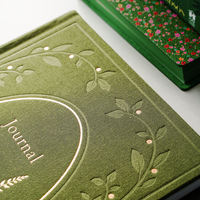 Großhandel Vintage Stoff-Hardcover Notizbuch mit Goldfolienprägung, Luxus-Tagebuch mit individuellem Logo, Geschäftsgeschenk Notizbuch