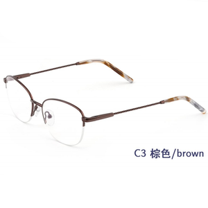 Chất lượng cao xg88 loạt kính quang học cho phụ nữ mới NỬA KHUNG thiết kế với cổ điển Tím nâu kim cương các loại in khung - Product Image 2