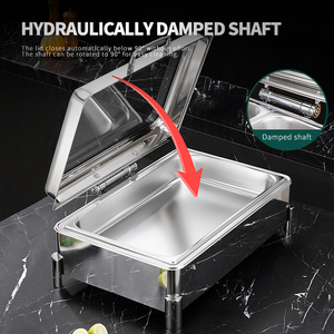 Chauffe-plats électrique en acier inoxydable KUNTAI pour hôtel et restaurant, grande capacité 9L, 440W, pour buffets, réceptions, fêtes, églises - Product Image 5