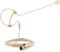 Microphone filaire beige ZD-1730 à condensateur omnidirectionnel avec prise XLR 3,5 mm, léger et anti-bruit pour la scène et l'enseignement