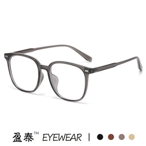 กรอบแว่นตาทรงสี่เหลี่ยม TR90 ป้องกันแสงสีฟ้า เลนส์ใส ยูนิเซ็กส์ กรอบเต็ม ดีไซน์เรียบง่าย ดูเป็นธรรมชาติ - Product Image 4