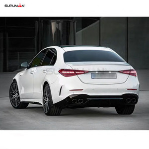 Kit de visage de pare-chocs arrière SPM pour Mercedes benz classe <span class=keywords><strong>c</strong></span> w206 accessoires de kit de carrosserie de diffuseur de pare-chocs arrière style c43 lifting <span class=keywords><strong>2015</strong></span> + - Product Image 6