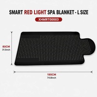 Appareil de luminothérapie infrarouge VU à haute densité avec 1210 LED 660nm et 850nm, tapis de luminothérapie rouge pour le corps entier