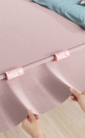 Attache de coin de drap sécurisée, antidérapante, en plastique, pince pour couverture de literie, draps, clip sans aiguille pour couette, pour lit de bébé/lit d'adulte