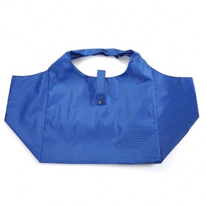 Sac pliable écologique avec logo personnalisé, sac de courses réutilisable en tissu polyester recyclé - Product Image 6
