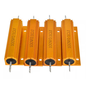 Résistance en ciment bobinée haute puissance à boîtier en aluminium doré 100W 1R/1.5/2/3/5/20/50/100/1K <span class=keywords><strong>Ohm</strong></span> - Product Image 1