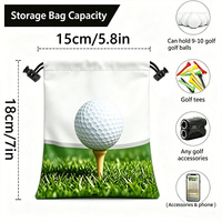Sac d'accessoires de golf en cuir PU durable et portable avec logo personnalisé, imperméable, qualité supérieure, grande capacité, cordon de serrage