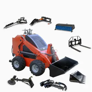 Más barato EPA EURO5 Walk Behind Mini Loader soporte en Skid Steer Loader con cubo