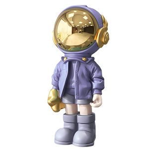 Statue di astronauti personalizzate scultura di astronauta arti in resina regali per bambini Figurine d'oro ornamento decorazione della stanza - Product Image 6