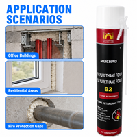 Mousse polyuréthane ignifuge A22 500ml, adhésif en spray PU résistant au feu B2 pour la protection résidentielle contre les incendies