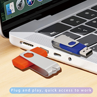 Flash Drive USB 2.0 16GB Logam Grosir dan Terlaris, Dapat Diputar, Portabel, dan Ringan dengan Pengikat Cincin Logam
