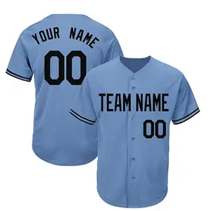 Camiseta de béisbol Sublimado completo Nombre del equipo/Números Uniformes de softbol de malla de secado rápido para adultos/niños