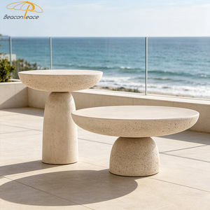 Meubles <span class=keywords><strong>de</strong></span> <span class=keywords><strong>jardin</strong></span> minimalistes pour l'extérieur, <span class=keywords><strong>table</strong></span> à manger <span class=keywords><strong>de</strong></span> patio, <span class=keywords><strong>table</strong></span> basse ronde en fibrociment et béton pour la cour <span class=keywords><strong>de</strong></span> villa - Product Image 1