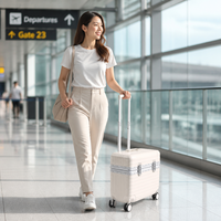 Nouvelle valise de luxe à roulettes, mallette de pilote d'affaires avec roulettes pivotantes, valise de voyage à cadre en aluminium avec serrure