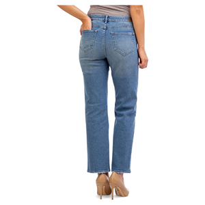 Vente en gros à bas prix de pantalons en jean pour femmes pantalons en jean décontractés de haute qualité, délavés et ajustés pour femmes - Product Image 4