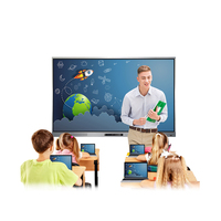 Panneau plat interactif intelligent led, intelligent, noir, pour l'éducation numérique, panneau d'affichage