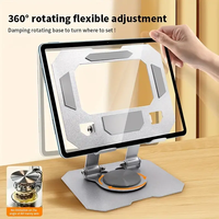 Support PC tout métal rotatif à 360 ° Support universel pliable réglable pour téléphone portable et tablette Dissipation de la chaleur conçu pour une utilisation au bureau