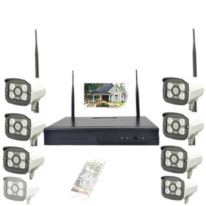 Kit de caméra de surveillance sans fil HJSCCD Hongjin 8 canaux 2MP, caméra IP extérieure CCTV avec vision nocturne, détection de mouvement, étanche - Product Image 1