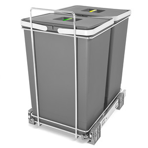 ถังขยะเคลือบสีแอนทราไซต์อีโคฟิล ขนาด 2 x 24 ลิตร - Product Image 1