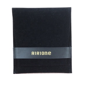 Custom logo Jewelry Bag Velvet <b>Envelope</b> <b>Gift</b> Bags /flap Velvet Jewelry Packaging Pouch - Product Image 5