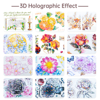 Rubans adhésifs décoratifs transparents en PET avec feuille holographique 3D haut de gamme personnalisés pour journal et scrapbooking