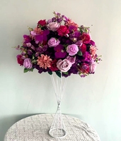 Centre de table en fleurs artificielles effet soie pour mariage, Saint-Valentin, remise de diplôme, décorations de fêtes - Utilisation intérieure, haute qualité