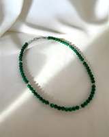 Kalung batu asli penyembuhan alami baja nirkarat rantai perhiasan minimalis kalung choker kristal hadiah perhiasan buatan