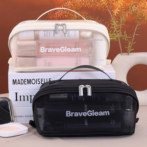 New Transparent Cloud <b>Pillow</b> Makeup Bag Mesh <b>Large</b> Capacity <b>Pillow</b> Bag Toilet Bag Multi functional Cosmetics Storage Bag - Product Image 2