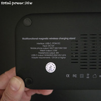 Dernier design support de charge rapide magnétique fort support de téléphone 36w chargeurs sans fil 3 en 1
