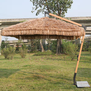 Parasol suspendu grande taille en chaume pour extérieur, personnalisé, pour plage et terrasse, avec base, résistant au vent, protection solaire - Product Image 4