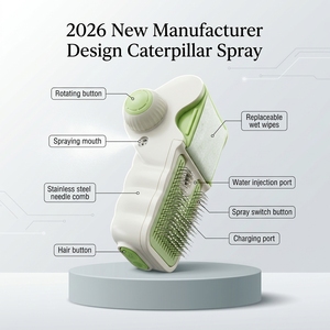 Mayorista de fabricante: Cepillo de vapor 3 en 1 recargable para mascotas (gatos y perros), removedor de pelo, peine de aseo y masaje, limpiador de pelo para mascotas, de moda - Product Image 1